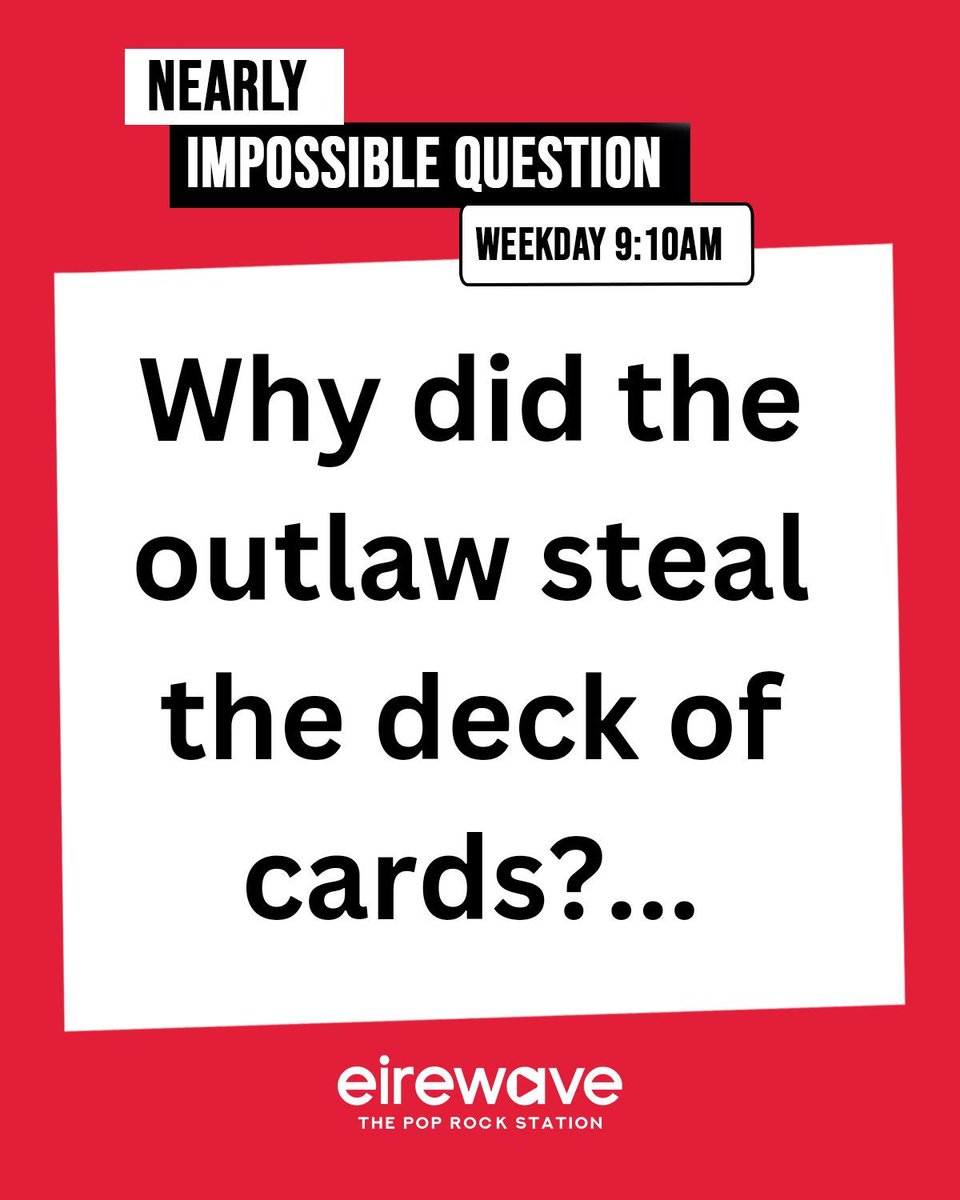 eirewave's tweet image. A beast of a question at 9:10 on Eirewave! We just let the answer out. Got it?