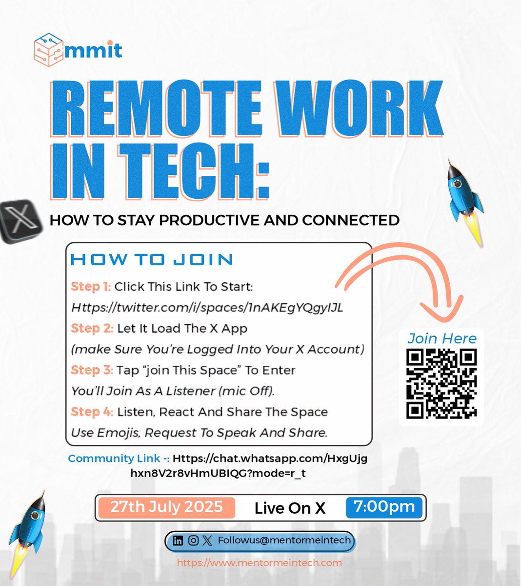 mentormeintech's tweet image. A step by step guide on how to join the webinar.

We definitely want to see you tuning in!

See you there!

#stepbysteponjoiningthewebinar #mentormeintech
