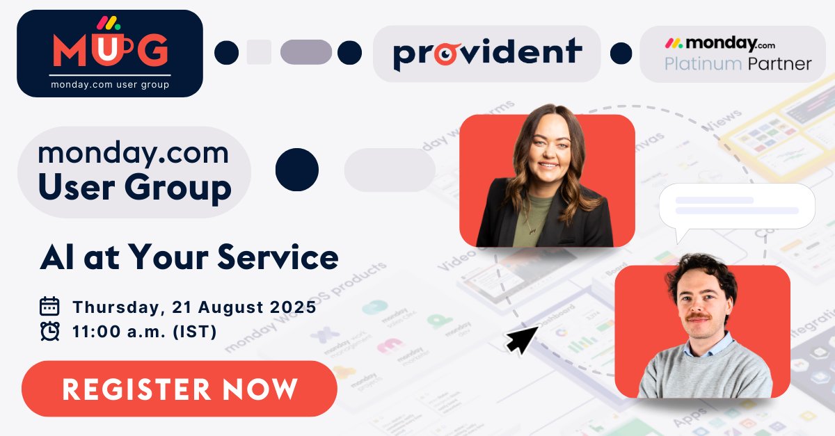Provident CRM (@providentcrm) on Twitter photo Our next MUG (<a href="/mondaydotcom/">monday.com</a> User Group) is built around your biggest bottleneck.
Join us for a 30-minute MUG where we'll demo monday Service, built to shift your team from reactive scramble to proactive control.
Register here to save your seat: hubs.li/Q03yb3Jf0... Our next MUG (<a href="/mondaydotcom/">monday.com</a> User Group) is built around your biggest bottleneck.
Join us for a 30-minute MUG where we'll demo monday Service, built to shift your team from reactive scramble to proactive control.
Register here to save your seat: hubs.li/Q03yb3Jf0...