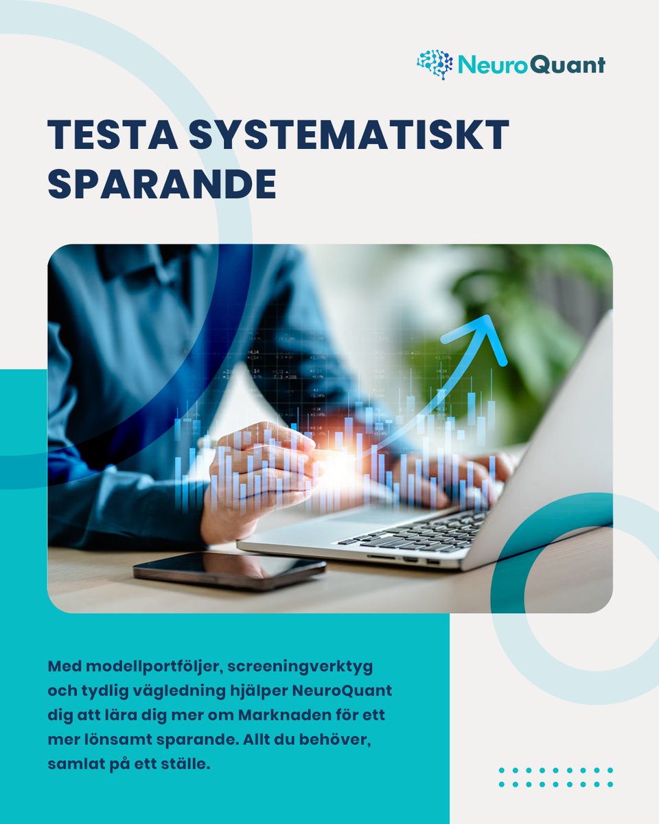 NeuroQuantNQ's tweet image. Med modellportföljer, screeningverktyg och tydlig vägledning hjälper NeuroQuant dig att lära dig mer om Marknaden för ett mer lönsamt sparande. 
Allt du behöver, samlat på ett ställe.

Testa systematiskt sparande - neuroquant.ai

#NeuroQuant #Finanstwitter #fintwitt…