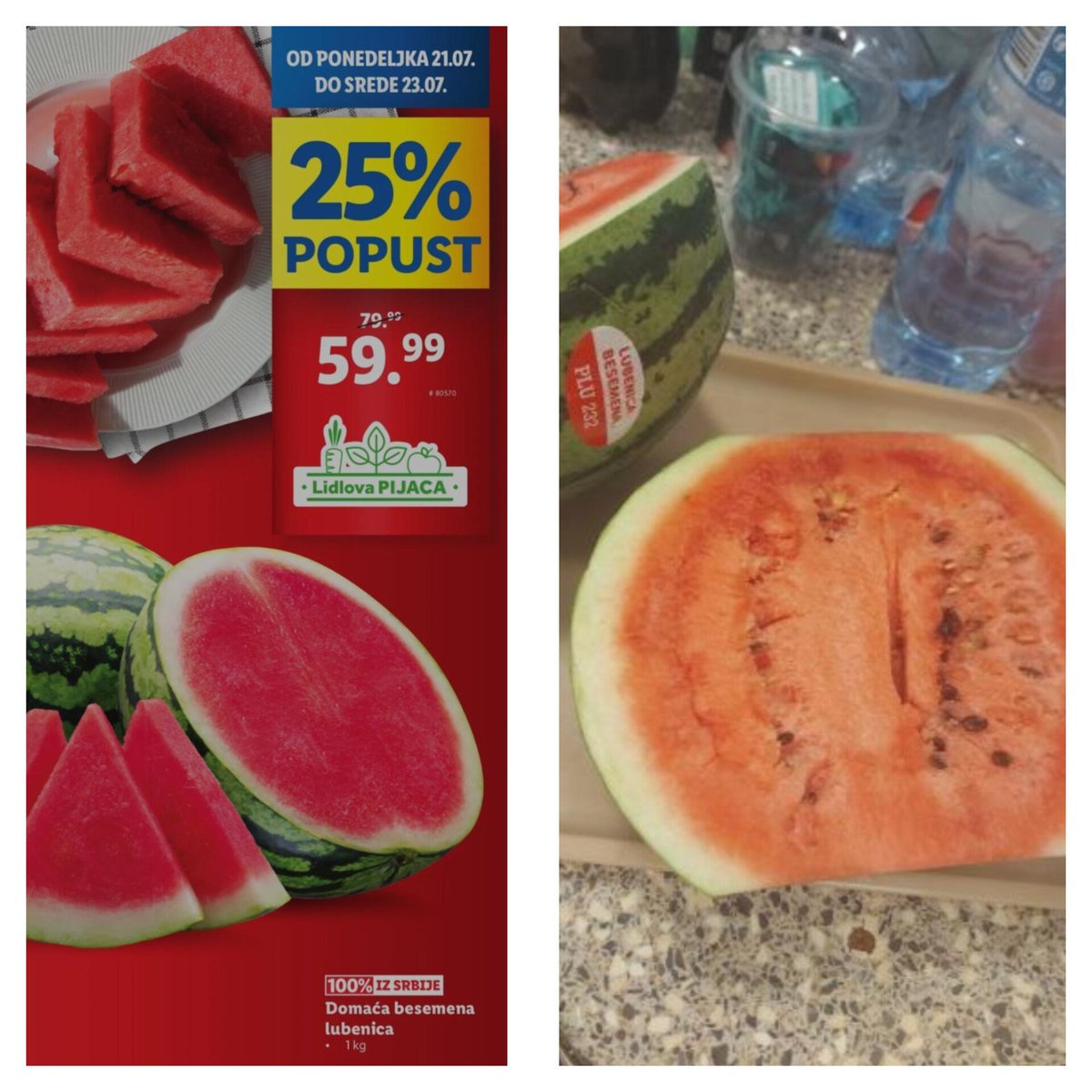 UBKEFEKTIVA's tweet image. Besemena lubenica u Lidl Srbija‼️
Kakva li je semena❓🤔