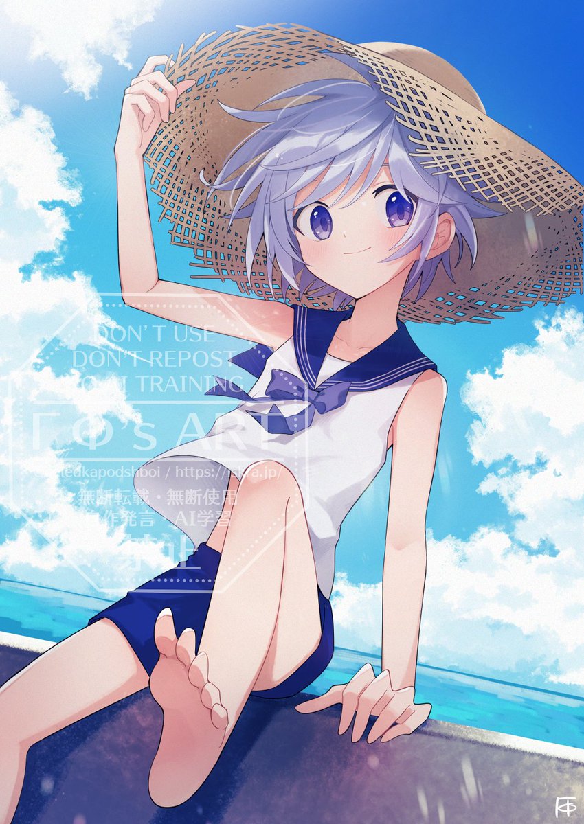 seledkapodshboi's tweet image. セーラー水着少年
