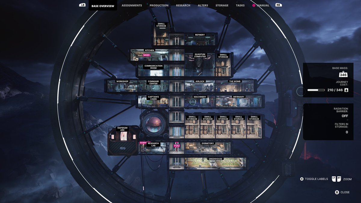 Dale_Dez81's tweet image. Game - The Alters
Very much enjoying this, BUT it does invoke some stress with its time-based nudging. The sun is constantly chasing you whilst you try to manage the base and people, and all that comes along with that (arguing, things breaking, etc).