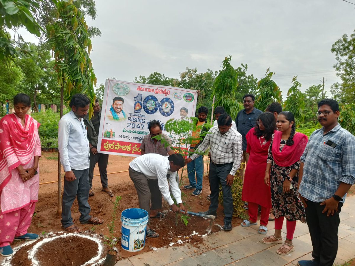 NANDIKONDA MUNICIPALITY (@mcnandikonda) on Twitter photo As part of 100 days action plan Conducted activity Vanamahotsavam plantation and home stead distribution at Nandikonda Municipality.
<a href="/MoHUA_India/">Ministry of Housing and Urban Affairs</a>
<a href="/RoopaMishra77/">Roopa Mishra</a>
<a href="/tksreedevi/">TK Sreedevi</a>
<a href="/cdmatelangana/">C&DMA</a>
#TG100DaysActionPlan
<a href="/revanth_anumula/">Revanth Reddy</a>
<a href="/K_RaghuveerINC/">Kunduru Raghuveer</a>
<a href="/kundurujayaveer/">Kunduru Jayaveer</a>
<a href="/Collector_NLG/">Collector, Nalgonda</a> As part of 100 days action plan Conducted activity Vanamahotsavam plantation and home stead distribution at Nandikonda Municipality.
<a href="/MoHUA_India/">Ministry of Housing and Urban Affairs</a>
<a href="/RoopaMishra77/">Roopa Mishra</a>
<a href="/tksreedevi/">TK Sreedevi</a>
<a href="/cdmatelangana/">C&DMA</a>
#TG100DaysActionPlan
<a href="/revanth_anumula/">Revanth Reddy</a>
<a href="/K_RaghuveerINC/">Kunduru Raghuveer</a>
<a href="/kundurujayaveer/">Kunduru Jayaveer</a>
<a href="/Collector_NLG/">Collector, Nalgonda</a>