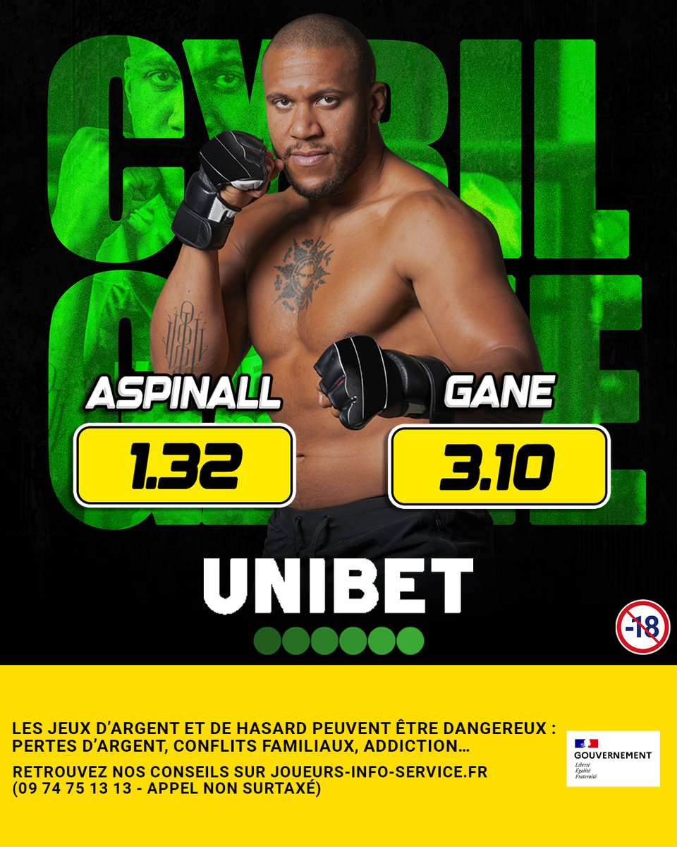 UnibetFrance's tweet image. 🔥 Le combat que tout le monde attendait pour la ceinture des poids lourds aura bien lieu et les cotes sont déjà dispos 👀
Let's go @ciryl_gane !! 👊