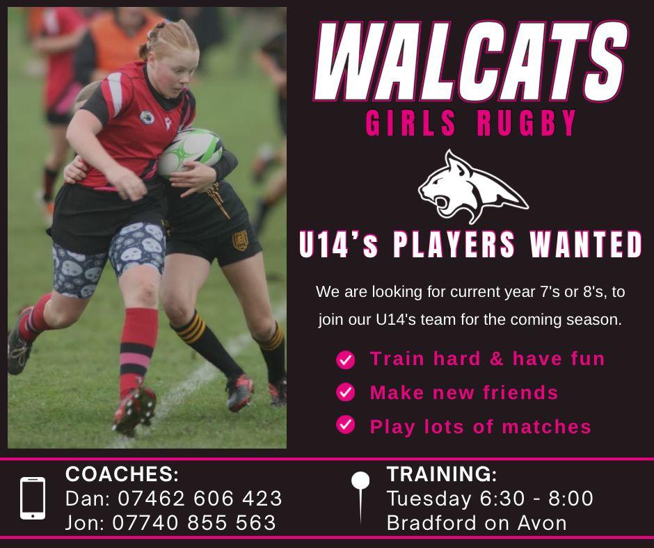 Tuesday night pre-season is up and running for <a href="/Walcatsrugby/">Walcats Rugby</a> at <a href="/boarugby/">Bradford on Avon RFC</a> across all age groups from u12s to u18s. All welcome!