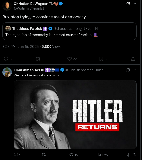 henryjkwallis's tweet image. Christian B. Wagner defends his fascist friend because he himself is a fascist.