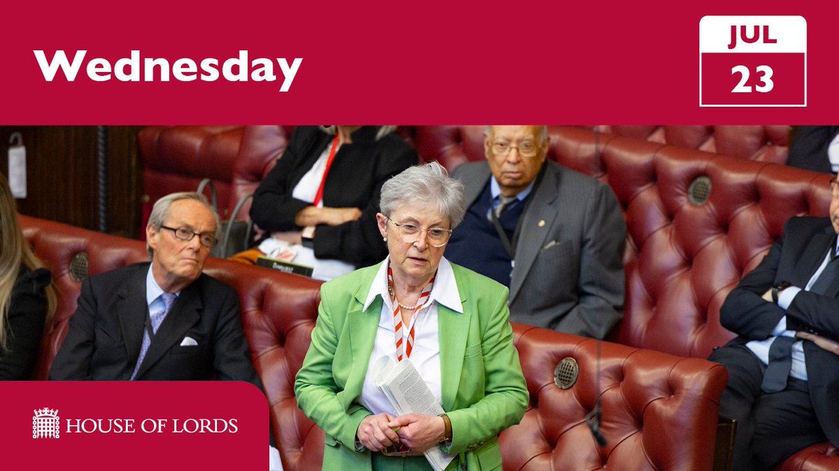 UKHouseofLords's tweet image. 🕒 #HouseOfLords from 3pm includes:
🟥 pension saving
🟥 Palestine Action protests
🟥 #EmploymentRightsBill
🟥 #ArmedForcesBill
➡️ See full schedule and watch online
parliament.uk/business/news/…
