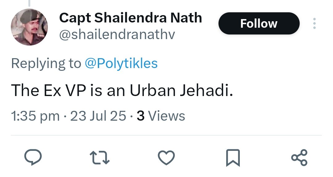 Polytikles's tweet image. Why is he using slurs n abuse for Ex VP Jagdeep Dhankhar ?