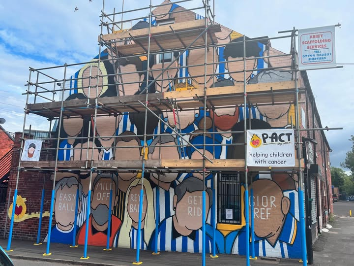 Hillsborough Green Party (@hillsborogreens) on Twitter photo The Luke Horton and Liam Palmer <a href="/swfc/">Sheffield Wednesday</a> mural in progress at Emm's Barbers on Leppings Lane is raising money for <a href="/pactsheffield/">PACT</a> Donate via justgiving.com/page/luke-liam…
<a href="/MallinsonToby/">Toby Mallinson</a> <a href="/Henry_Nottage/">Henry Nottage</a> <a href="/ChristineGKCllr/">Christine Gilligan</a>
<a href="/SheffieldMurals/">Sheffield Murals</a> <a href="/LGBT_Owls/">Rainbow Owls</a> The Luke Horton and Liam Palmer <a href="/swfc/">Sheffield Wednesday</a> mural in progress at Emm's Barbers on Leppings Lane is raising money for <a href="/pactsheffield/">PACT</a> Donate via justgiving.com/page/luke-liam…
<a href="/MallinsonToby/">Toby Mallinson</a> <a href="/Henry_Nottage/">Henry Nottage</a> <a href="/ChristineGKCllr/">Christine Gilligan</a>
<a href="/SheffieldMurals/">Sheffield Murals</a> <a href="/LGBT_Owls/">Rainbow Owls</a>