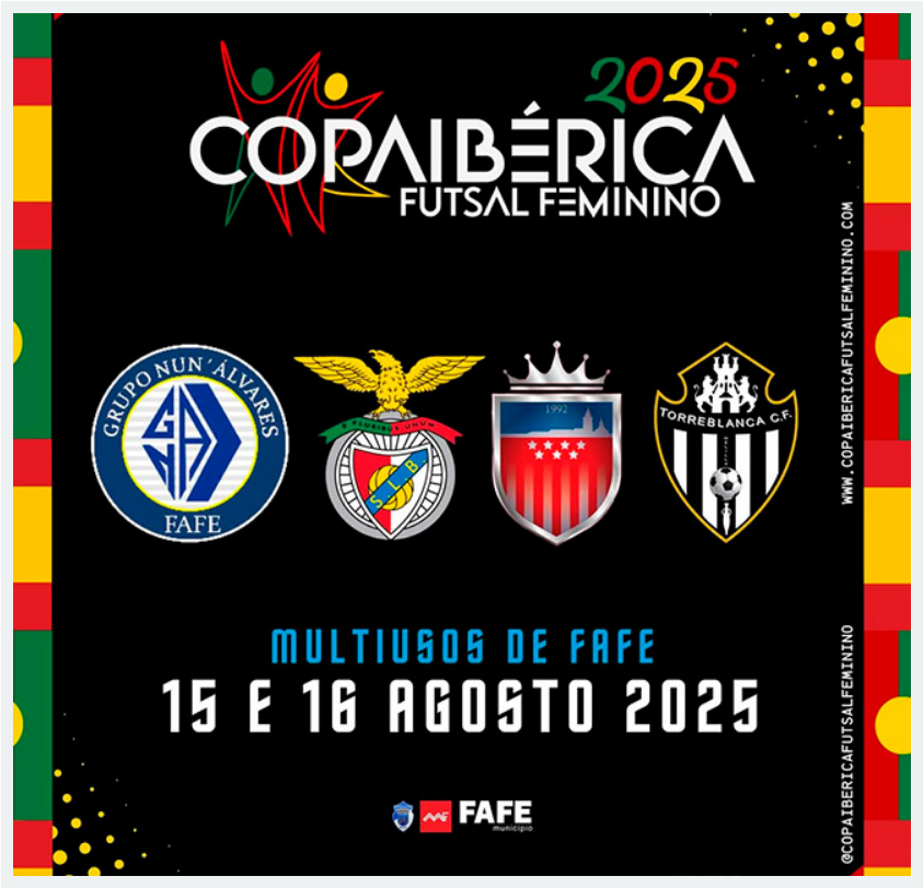 José Antonio Valle (@vallefutsal) on Twitter photo 🟡Fútbol Sala Femenino - Torneos de Verano: Copa Ibérica Futsal Femenino 2025.
🟡Equipos Participantes:
🟡 GCR Nun'Alvares
🟡 SL Benfica
🟡 <a href="/futsi_atletico/">Futsi Atlético Navalcarnero</a>
🟡 <a href="/TorreblancaFS1/">Melilla Ciudad del Deporte Torreblanca C.F</a>
🟡Fechas: 15 y 16 AGO
🟡Lugar: Multiusos de Fafe
🟡Info: copaibericafutsalfeminino.com 🟡Fútbol Sala Femenino - Torneos de Verano: Copa Ibérica Futsal Femenino 2025.
🟡Equipos Participantes:
🟡 GCR Nun'Alvares
🟡 SL Benfica
🟡 <a href="/futsi_atletico/">Futsi Atlético Navalcarnero</a>
🟡 <a href="/TorreblancaFS1/">Melilla Ciudad del Deporte Torreblanca C.F</a>
🟡Fechas: 15 y 16 AGO
🟡Lugar: Multiusos de Fafe
🟡Info: copaibericafutsalfeminino.com