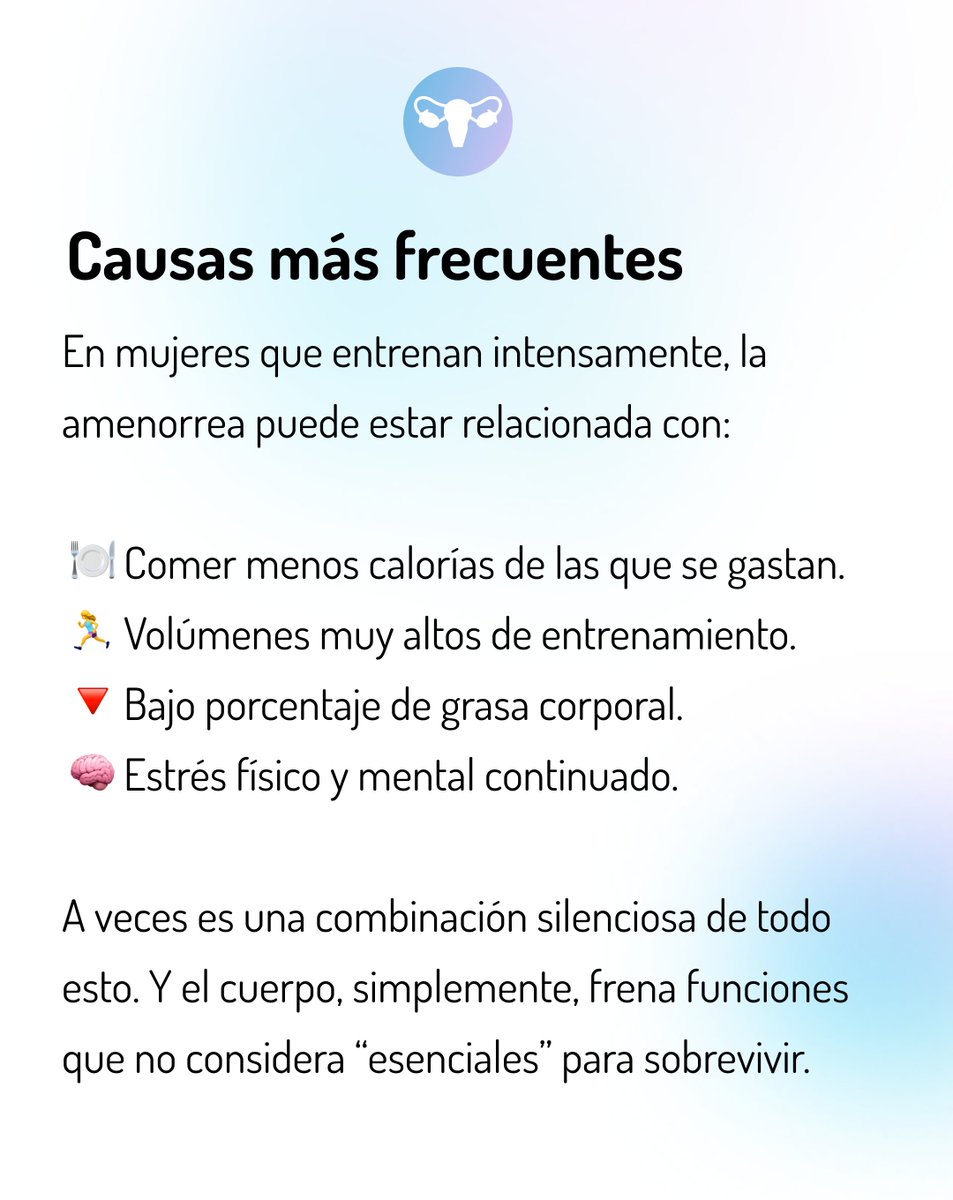🩸 “Me ha costado casi un año recuperar la regla”
Una frase que muchas deportistas podrían decir… aunque pocas se atreven a contar. 

Hoy queremos recordar algo simple, pero urgente:

📲 Comparte este post  y contacta con nosotros si tienes cualquier consulta.