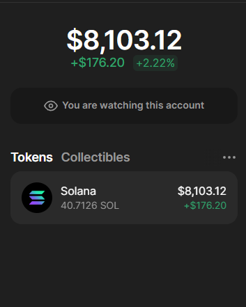 decent day keeping 10 sol and transferring out each day to keep same mentality.