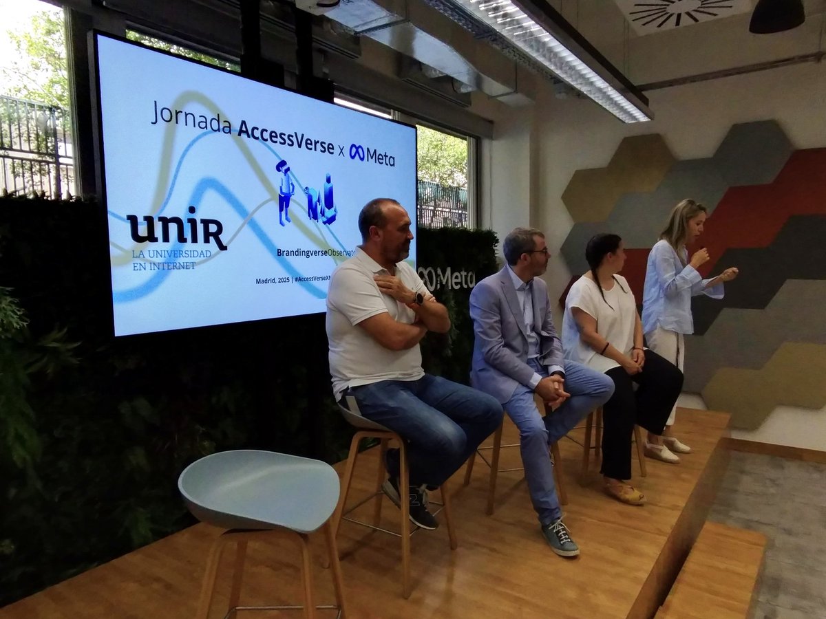 brandingverse's tweet photo. El día de ayer 22 de julio 🗓️ en el marco del proyecto #AccessVerse financiado por @UNIRuniversidad estuvimos en la sede de @Meta #España para hablar y avanzar en la investigación de la #accesibilidad en el #metaverso https://t.co/JKsZUtPi1R