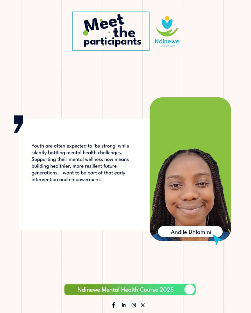 ndinewezimbabwe's tweet image. Meet Andile Dhlamini!
A passionate Psychology student at Women’s University Africa, dedicated to Advocacy and Research. She’s all about empowering voices and shaping brighter futures.
#MentalHealthCourse
#Ndinewe