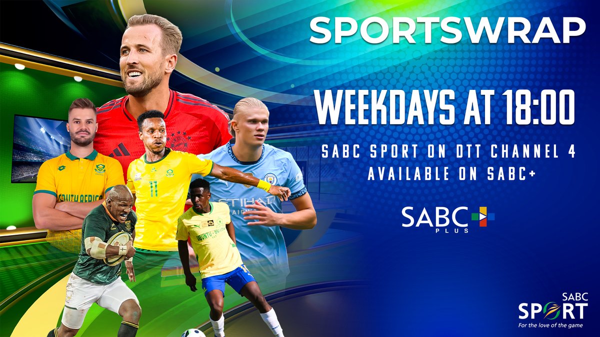 SABC_Sport's tweet image. 🏅 Stay Ahead of the Game with SPORTSWRAP! 🏅
Your go-to source for the latest sports news, game highlights and more!
we’ve got all your favorite sports covered. ⚽🏉🏏
📅Weekdays
⏲️18:00
📺SABC Sport
📲Stream on sabc-plus.com