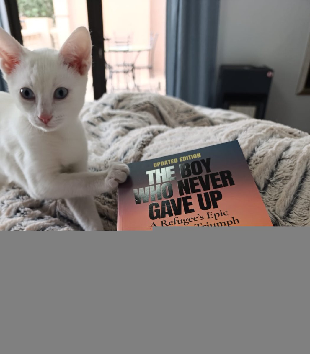 smartaban's tweet image. Absolutely love this photo — a cat, cozy and curious, ready to read *The Boy Who Never Gave Up*.
Even our feline friends know a good story when they see one. 🐾📖
\#TheBoyWhoNeverGaveUp #BookLovers