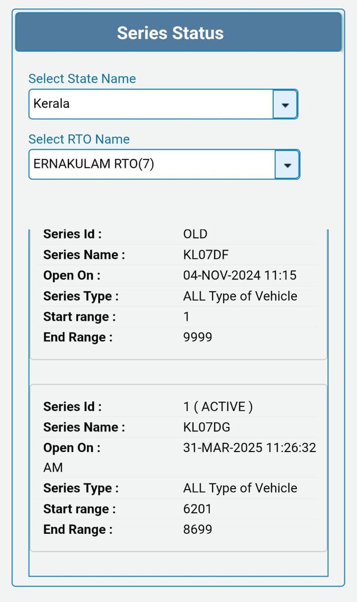 GreatKerala1's tweet image. First time in history KL01 and KL07 registration now in same series.
Trivandrum city and district registration leads in the state for past 2-3 years. kL01 cruising fast than KL07.