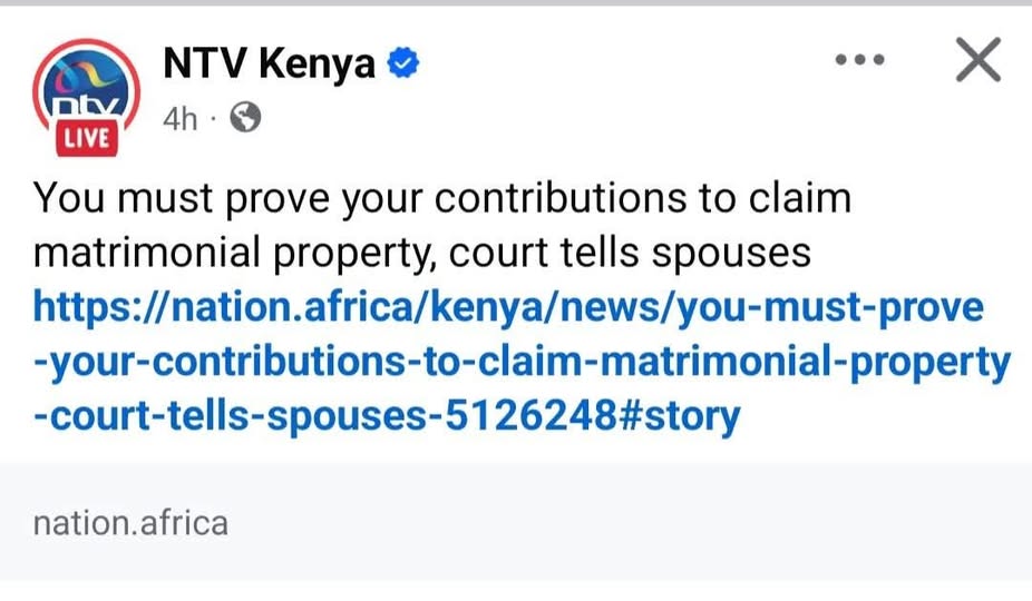 UKatung's tweet image. Marriage alone isn't enough—to claim matrimonial property, you must prove your contribution.
What to do:
✅ Keep payment records
✅ Save receipts & photos
✅ Put your name on the title
✅ Use written agreements
💡 Love isn’t proof—evidence is.
#MatrimonialProperty #LandOwnership…