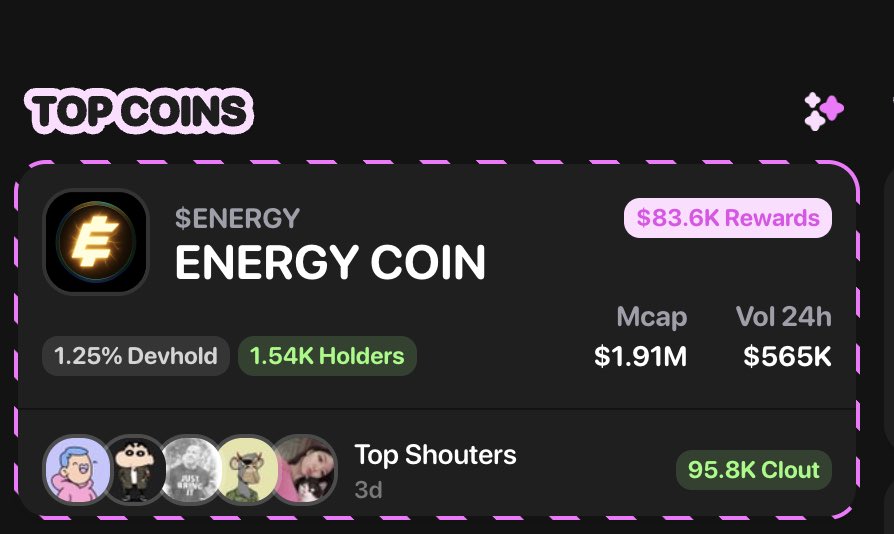 Happy Wednesday! 🥂

Post about $ENERGY on <a href="/shoutdotfun/">Shout</a> and earn ⚡️

How it works: Connect your wallet, share on Twitter, earn points and claim your weekly SOL rewards.

Join now: shout.fun/?ref=Paulguero0