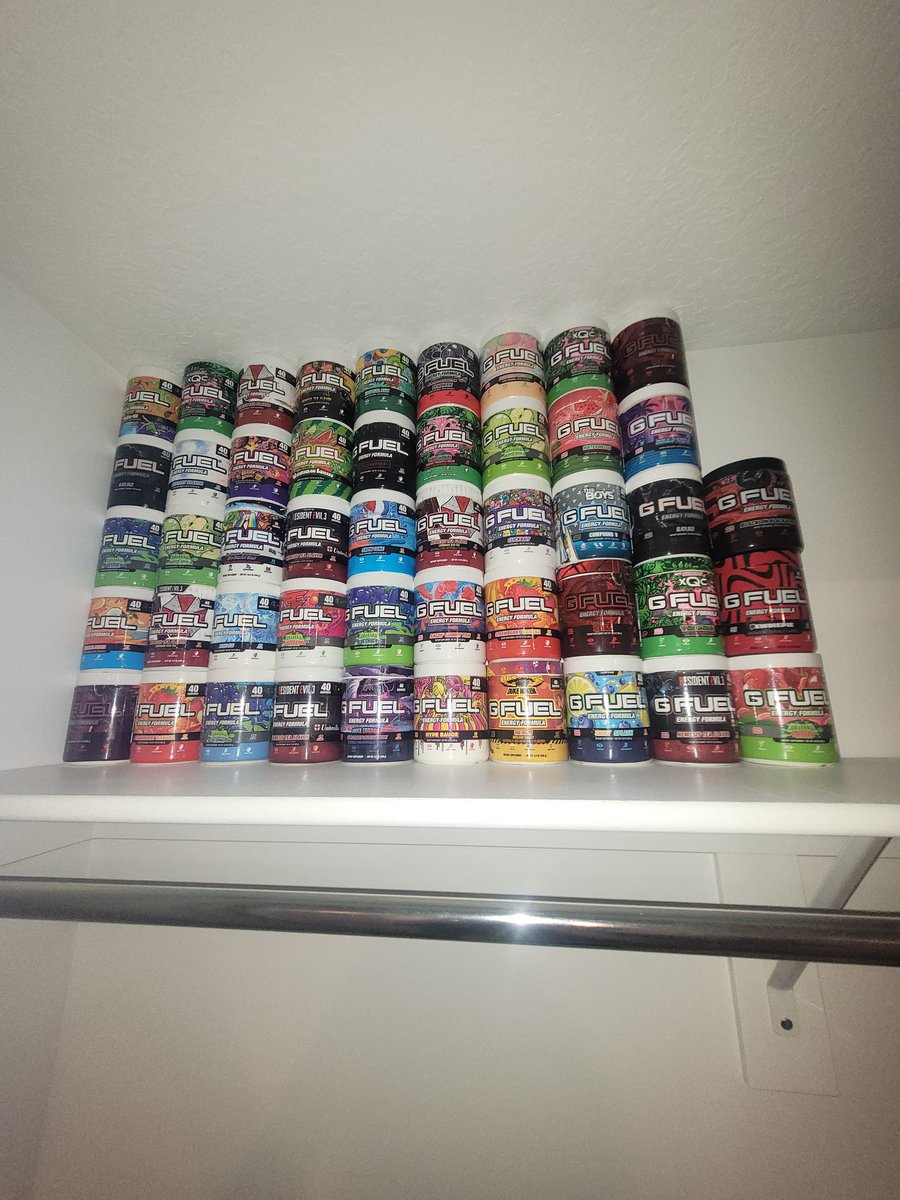 realzunker's tweet image. moving into a new crib so i had to hang up the fine art @GFuelEnergy