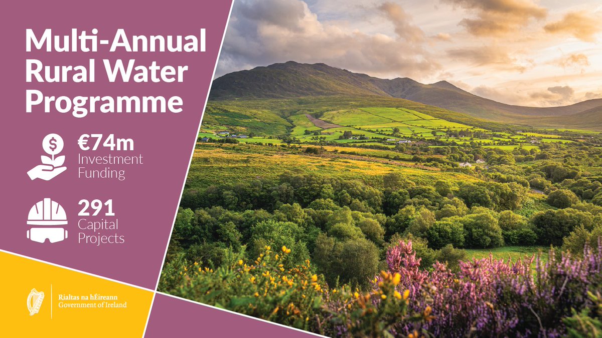 DeptHousingIRL's tweet image. Minister @JamesBrowneTD announces €74 million capital investment funding for rural water services with 291 projects benefiting households across rural Ireland bit.ly/4f4dHcs
@COSullivanTD