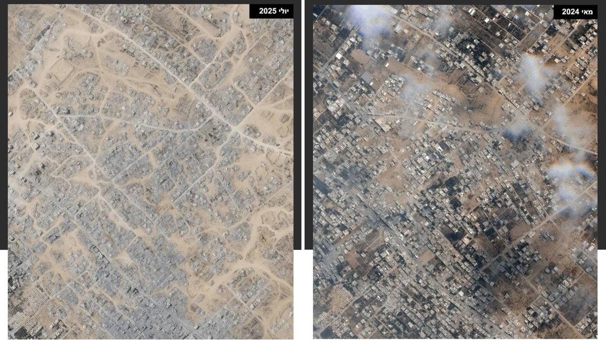 MumenMeqdad's tweet image. قناة كان العبرية:
صور أقمار صناعية تظهر حجم الدمار الذي خلّفه الجيش الإسرائيلي في خان يونس جنوب قطاع غزة.