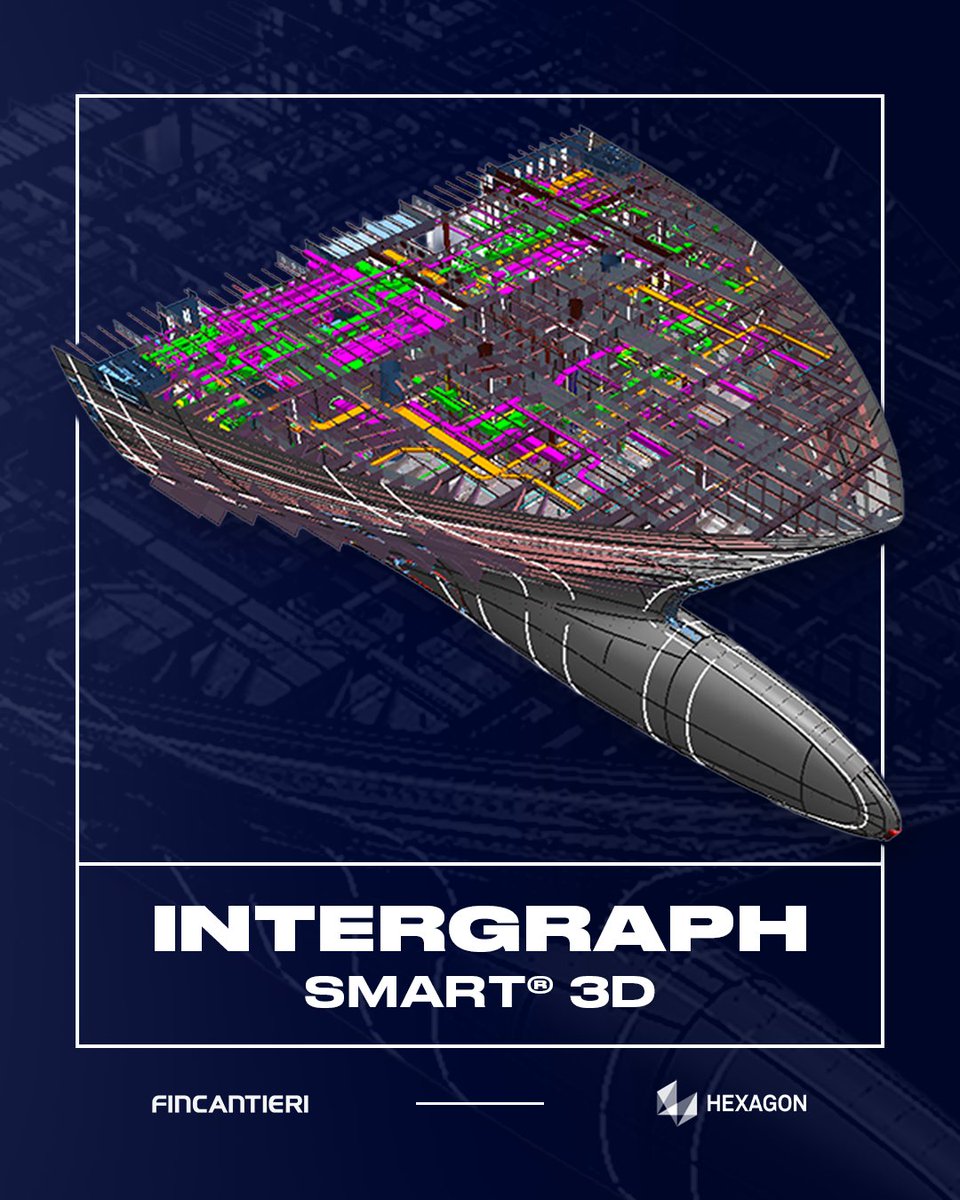 Fincantieri's tweet image. The ISDM - Integrated Ship Design & Manufacturing - project represents a significant revolution in the field of naval design.
The first phase of this initiative, which featured the introduction of Hexagon design technologies, provides advantages in various areas of application:…