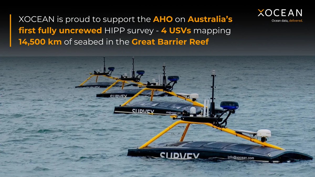 XOCEAN is proud to be supporting the Australian Hydrographic Office (AHO) under the HydroScheme Industry Partnership Programme (HIPP), delivering the first HIPP survey conducted entirely using Uncrewed Surface Vessels (USVs).
Find out more: storymaps.arcgis.com/stories/4eebeb…