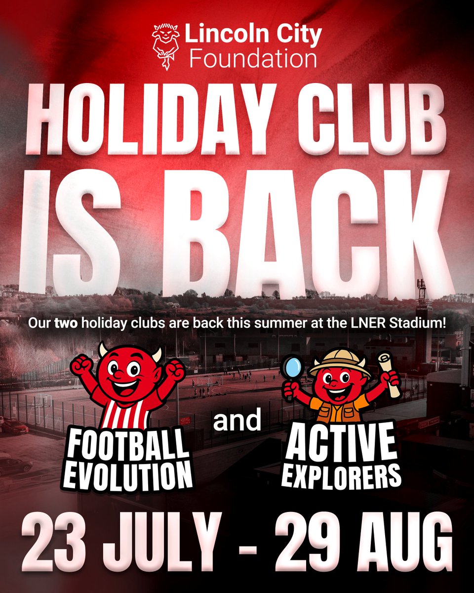 LCityFoundation's tweet image. 🎉 We’ve kicked off!
Our summer holiday clubs are now underway at the LNER Stadium – and the fun’s just getting started!
👉 Come and join the fun:
🎒 theredimps.net/summeractiveex…
⚽ theredimps.net/summerfootball…