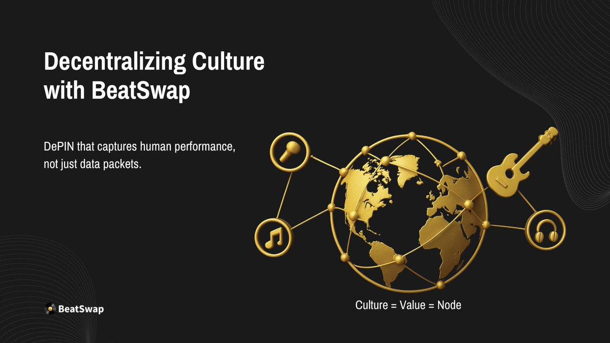 BeatXswap's tweet image. In a DePIN landscape dominated by sensors and machines, BeatSwap takes a bold new approach:
we bring culture on-chain 🎶🌐
Instead of tracking bandwidth, storage, or computing cycles, BeatSwap’s DePIN focuses on human-driven creative activity — like community engagement and…