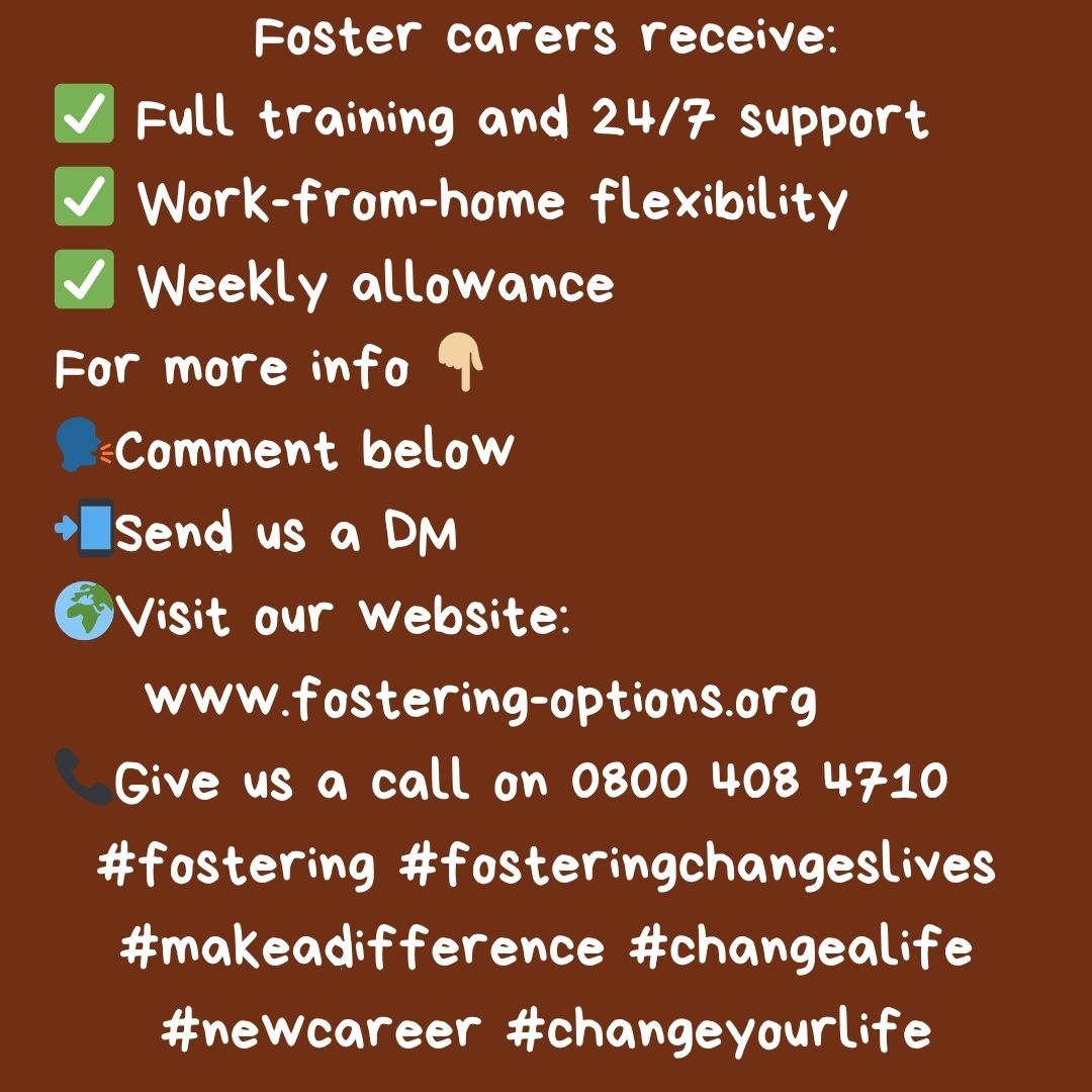 FosterOptions's tweet image. Rethinking your career? Seeking more purpose? Foster care offers a new path, one that provides meaning, flexibility, and the chance to help children who need safe, stable homes.
You need to be over 21, have a spare bedroom and the staying power to never give up.
#fostering