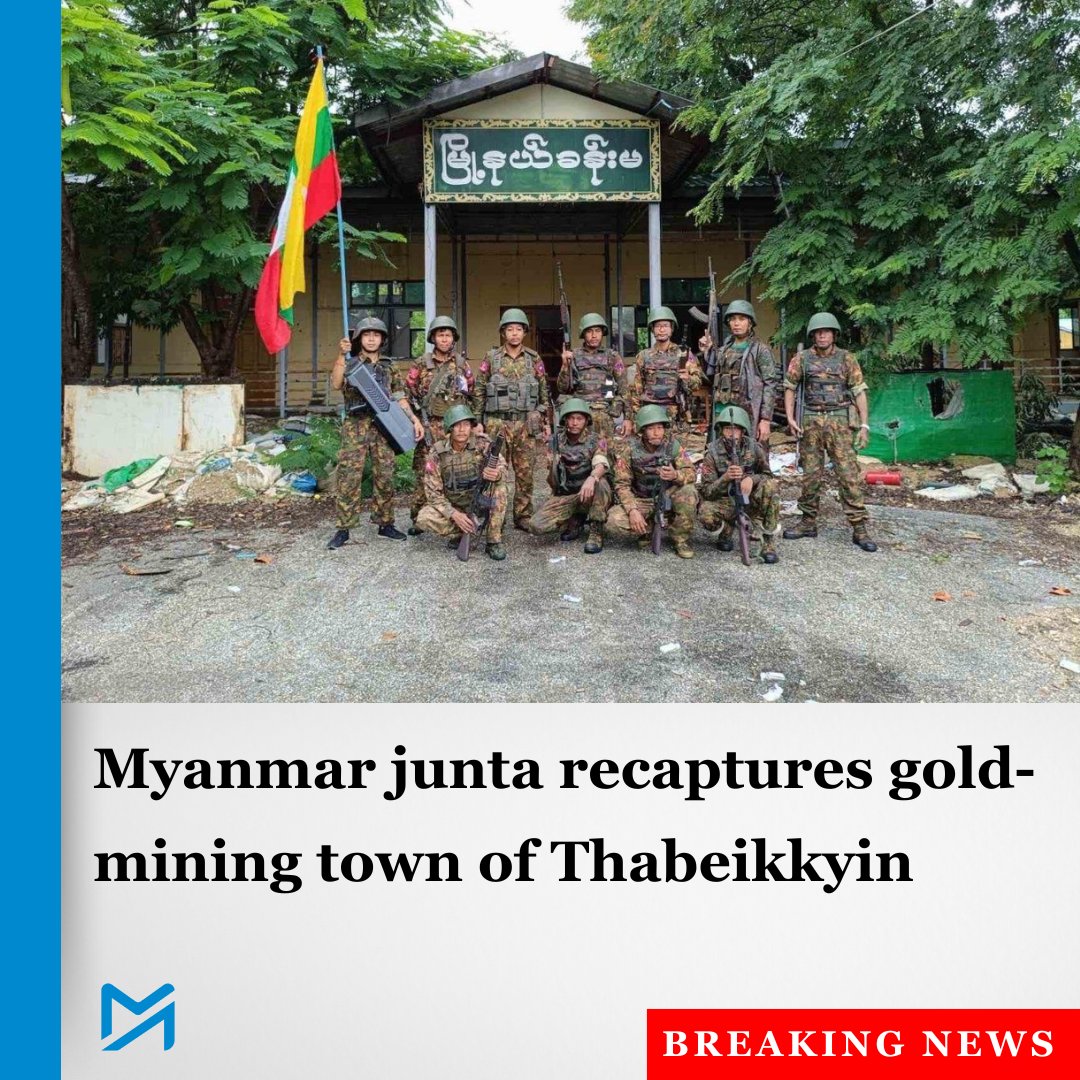 Myanmar_Now_Eng's tweet image. The town, which had been under the control of resistance forces for nearly a year, is the latest to fall back into junta hands in recent weeks
Read more:
myanmar-now.org/en/news/myanma…