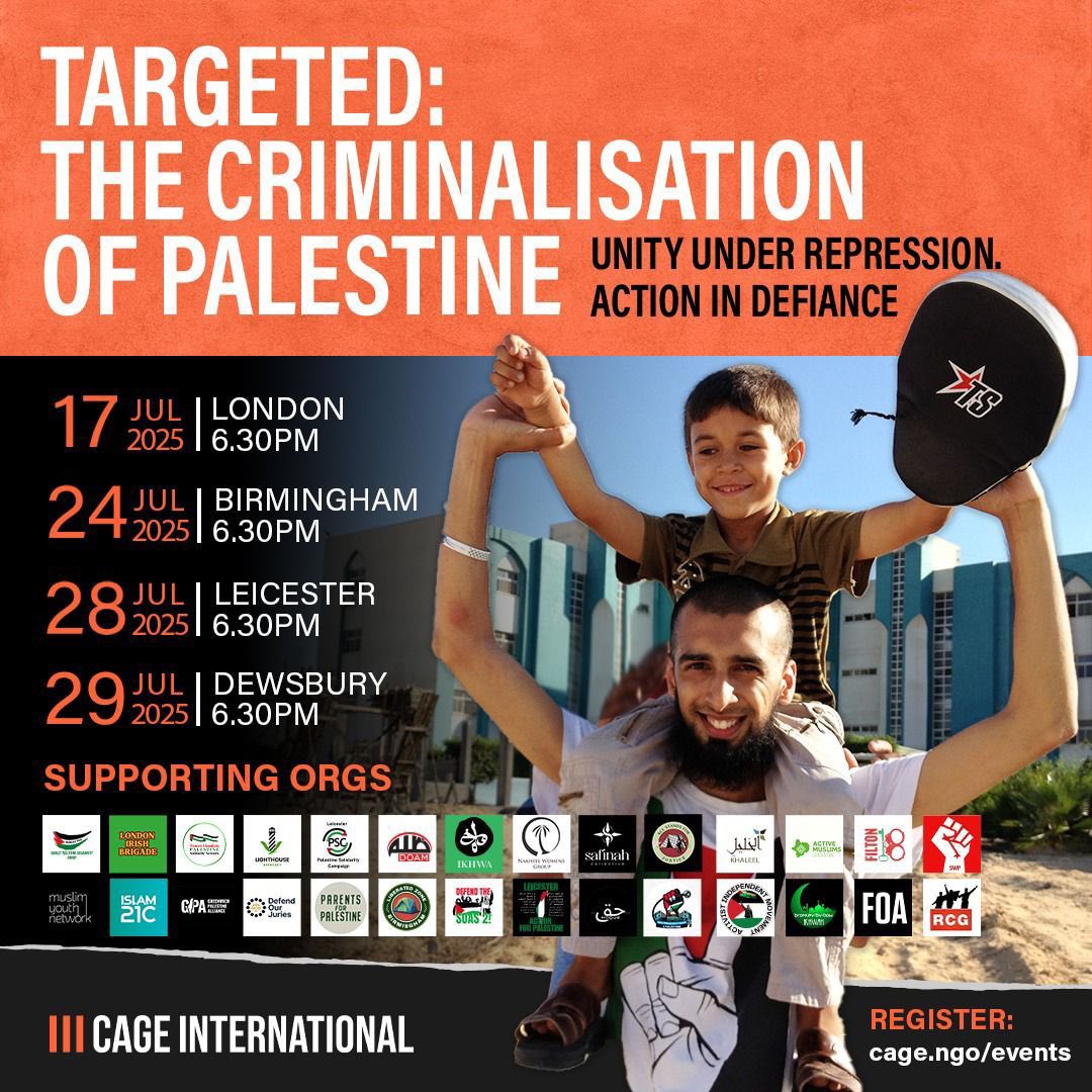 doamuslims's tweet image. 🚨 Only 8 days to go before Majid Freeman is in court in Leicester for the hindutva retrial.
Before that we have an extremely important tour taking place for his Gaza trial:
📍 Birmingham – Thurs 24 July
📍 Leicester – Mon 28 July
📍 Dewsbury – Tues 29 July
This is more than…
