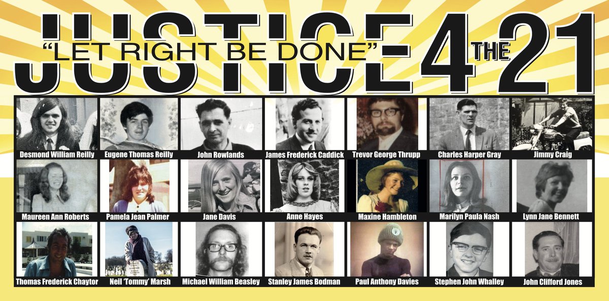 Justice4the21's tweet image. We find that successive govs' reluctance to "Let Right Be Done" totally incomprehensible. It appears their willingness to let the murderers go free unfathomable - who are they protecting? Such inequality is a total betrayal of the most basic principles of Common Law @Keir_Starmer…
