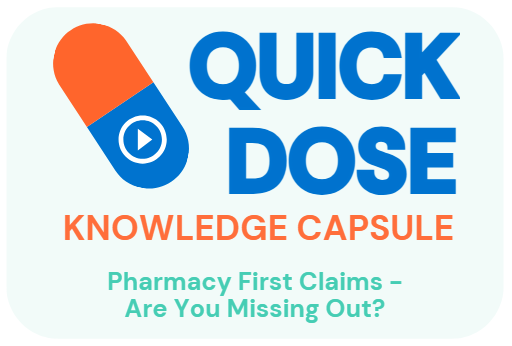 CPWYinfo's tweet photo. Quick Dose: Knowledge Capsule 💊▶️

This one has been produced by two of our Advanced Services Facilitators, Amanda &amp; Emma, focusing on Pharmacy First referrals, which referrals you can claim for and some real local examples! 🗣️

See the link 👉🔗 https://t.co/m95Sl7WCfD https://t.co/YEiG13I5Bv