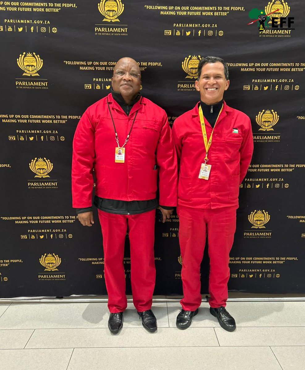 EFFSouthAfrica's tweet image. ♦️In Pictures♦️
Members of Parliament arriving at the CTICC ahead of the Appropriations Bill budget vote.
#EFFInParliament