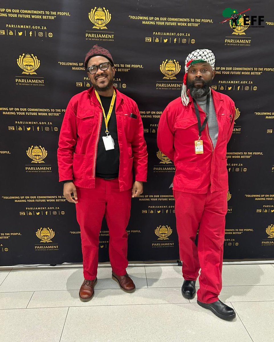 EFFSouthAfrica's tweet image. ♦️In Pictures♦️
Members of Parliament arriving at the CTICC ahead of the Appropriations Bill budget vote.
#EFFInParliament