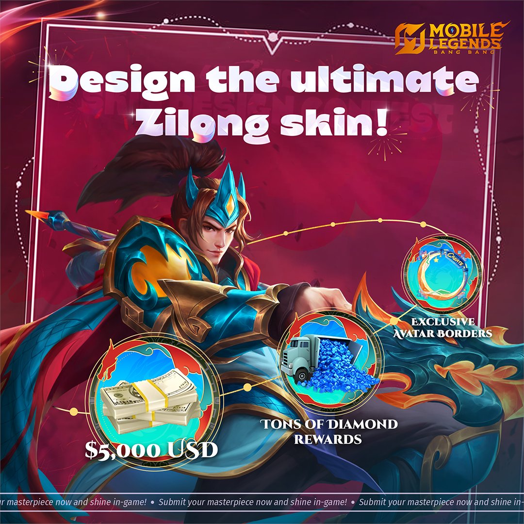 🔥 Show your creativity in the Skin Design Contest!
Win cash prizes and tons of diamonds!
Submit your design now and let the world see your style! 💎🎨
sg-play.mobilelegends.com/events/2025ski…
#MobileLegendsBangBang
#MLBBSkinDesignContest
#6thSkinDesignContest