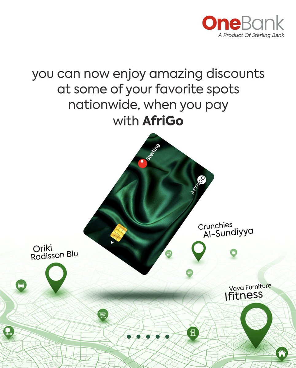 OneBankNG's tweet image. Remember what we said about exclusive offerings with the AfriGo card?