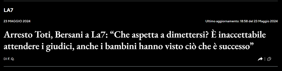 riktroiani's tweet image. Tre giorni fa su Sala, #Bersani: "Non vedo la ragione per cui #Sala dovrebbe andare via". Ora torniamo indietro nel tempo, a maggio 2024. Ecco cosa diceva su #Toti. ⬇️