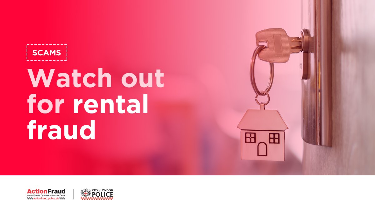 actionfrauduk's tweet image. 🚨Looking for a place to rent?
⚠️ Fraudsters create fake listings on legitimate rental platforms to lure victims into rental scams
✅ You, or someone you trust, should always view the property before you make payment
Find out more: actionfraud.police.uk/a-z-of-fraud/r…