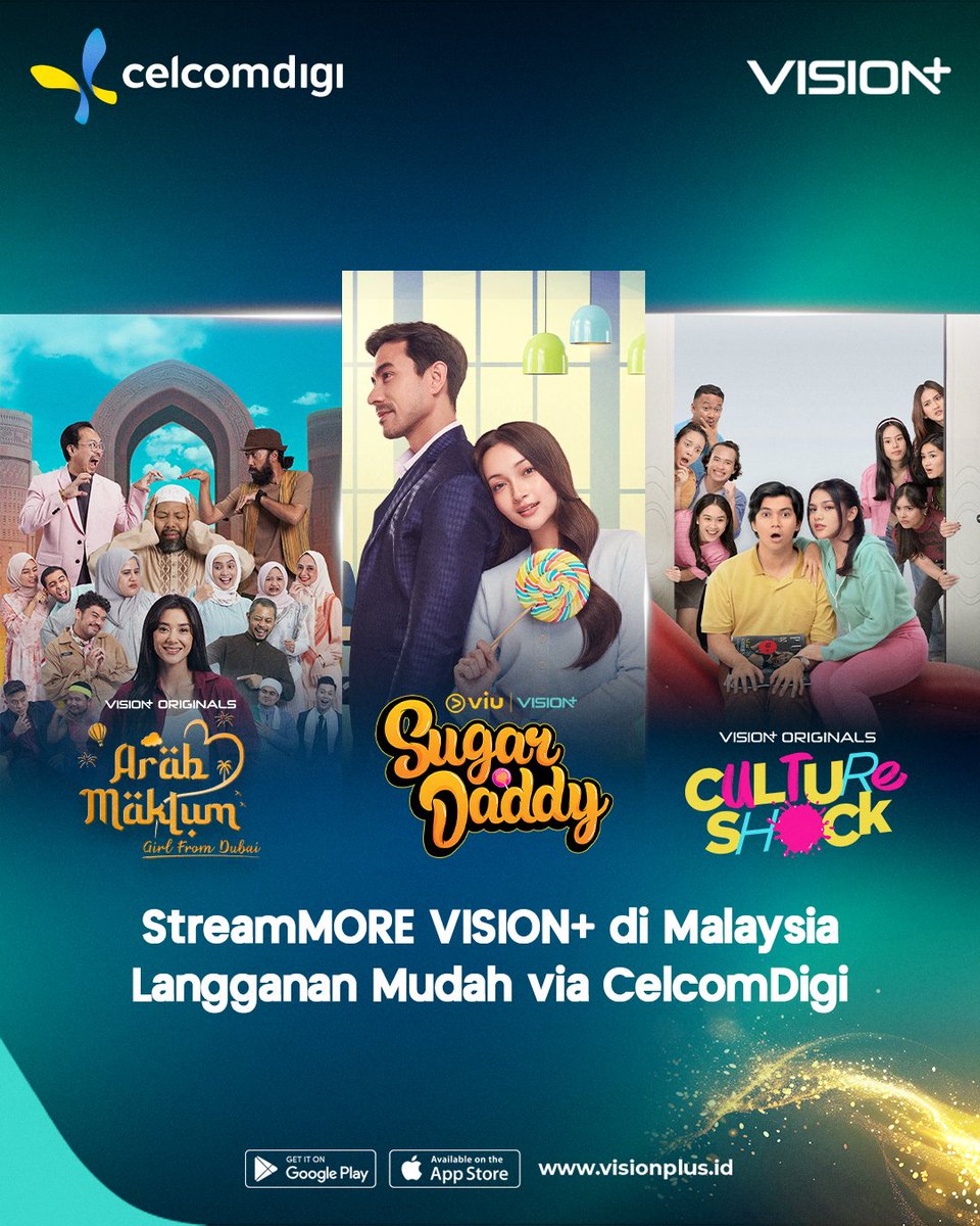 Kamu lagi di Malaysia tapi gak mau ketinggalan tontonan favorit?

Tenang… sekarang bisa beli paket streamMORE VISION+ di Malaysia pakai CelcomDigi!
Mulai dari drama Sugar Daddy, kocaknya Culture Shock, sampai vibes Timur Tengah di Arab Maklum—semua bisa kamu nikmati tanpa ribet!