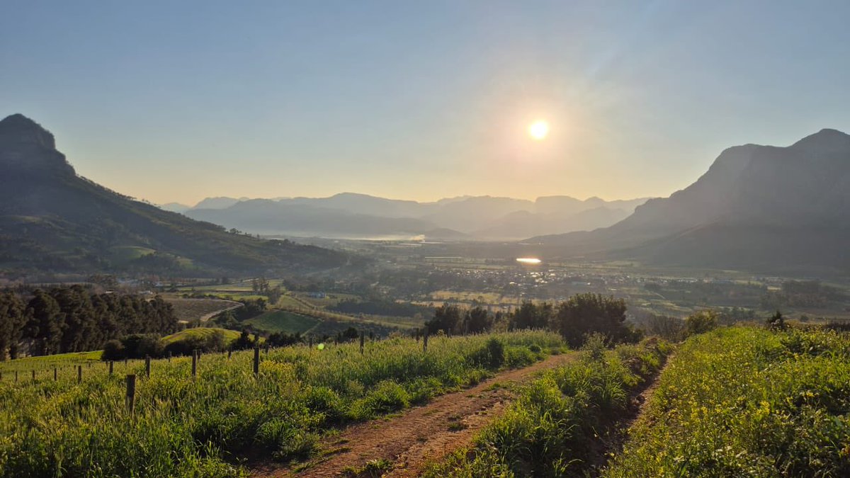 Just your average Winter’s view from the South African Winelands. <a href="/Bartinney/">Bartinney</a> this morning looking across the Banhoek Valley