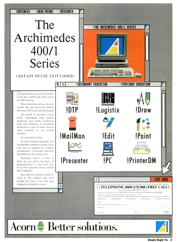 Let's enjoy this lovely Acorn Archimedes advert from 1987 . .
