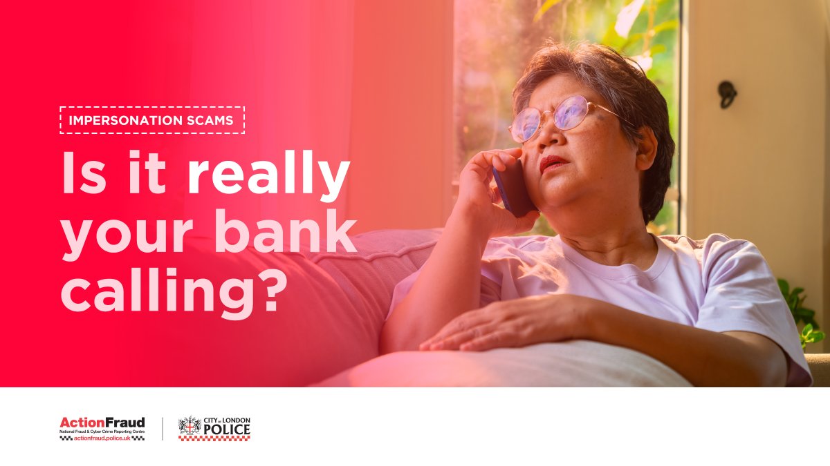 actionfrauduk's tweet image. 🚨 Your bank or the police will never ring you to tell you they are coming to your home to pick up money or your card. Never hand these over to anyone who comes to collect it.
ℹ️Need to check if the call is genuine? Contact the organisation directly using contact details you…