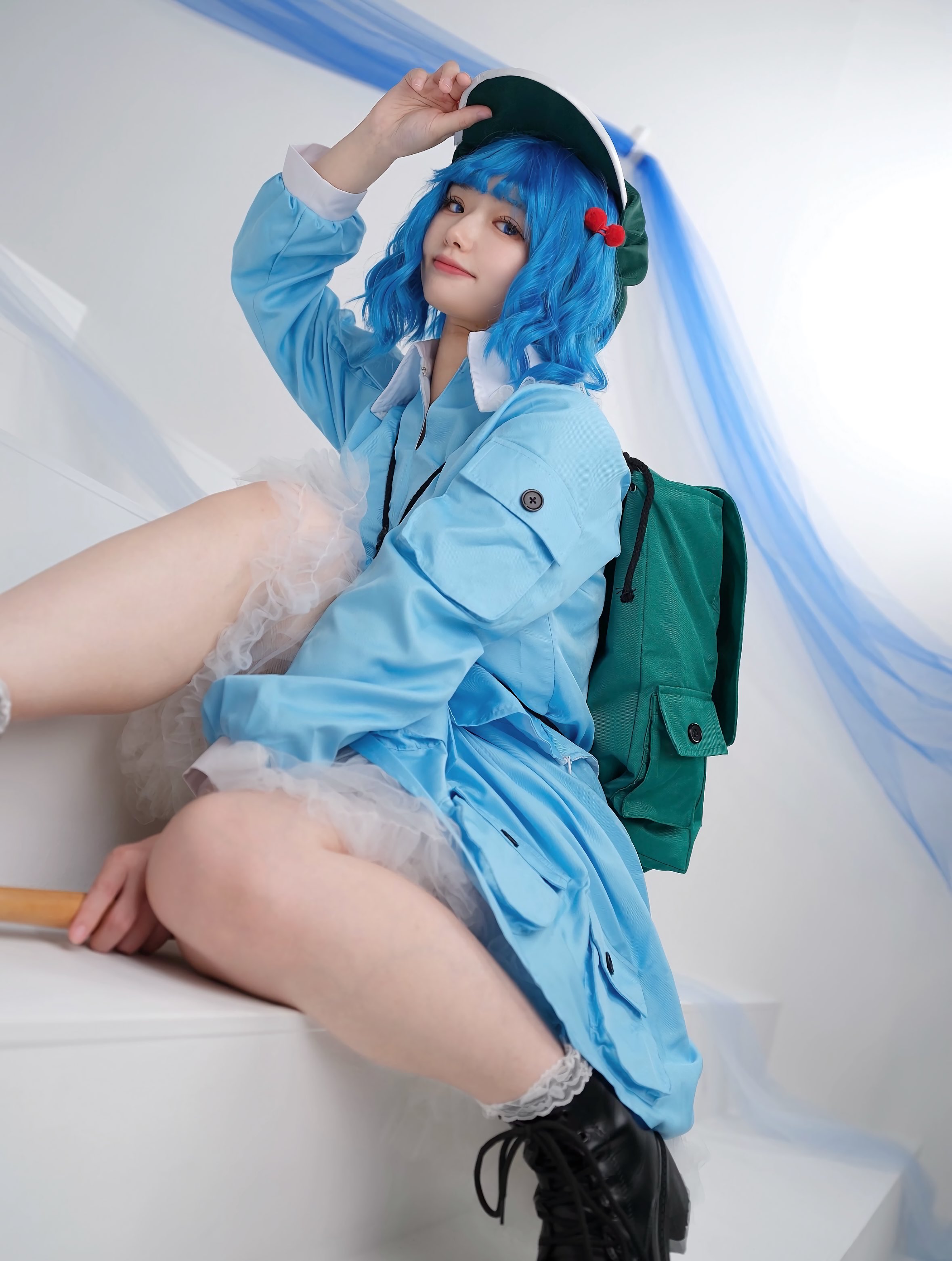 マウスユニット 夢の東方タッグ編 河城にとり リングコスチュームver. コスプレ衣装 東方Project 河城にとり ウィッグ 靴 風神録