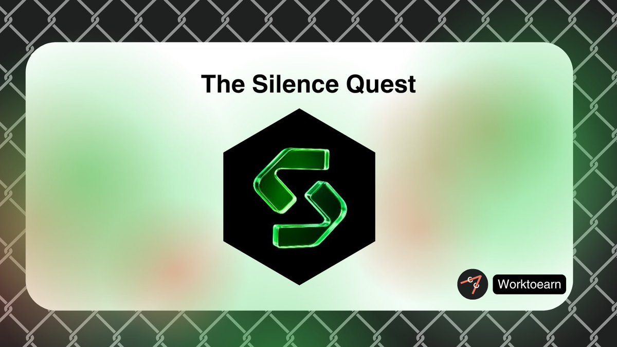 worktoearn_en's tweet image. The Silence Quest is live.
✨ Rewards: Over $100K might be up for grabs
👉 How to join:
1. Complete simple tasks: quest.staysilence.io
2. Earn Points
3. Secure your spot early