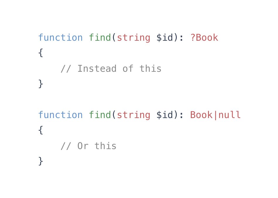 brendt_gd's tweet image. I have a confession to make… I prefer to use union null over ? to mark nullable types, and also prefer to start the union type with null|
Am I the only one???