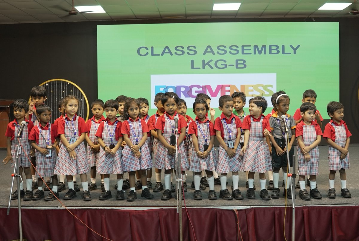 stbrittos's tweet image. L.K.G-B-Our students beautifully portrayed the power of forgiveness through stories, reflections, and performances.
A gentle reminder that forgiving heals and unites. 💛
📞 +91 73583 04222
🌐 stbrittosacademy.edu.in
#StBrittosAcademy #Forgiveness #ClassAssembly
